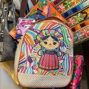 Backpack With Flap Clutch And Coin Bag Set